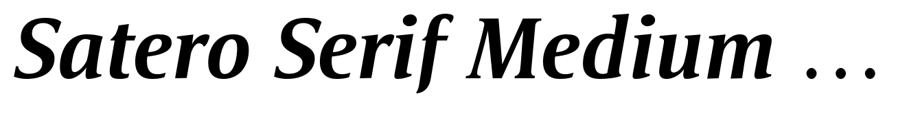 Satero Serif Medium Italic